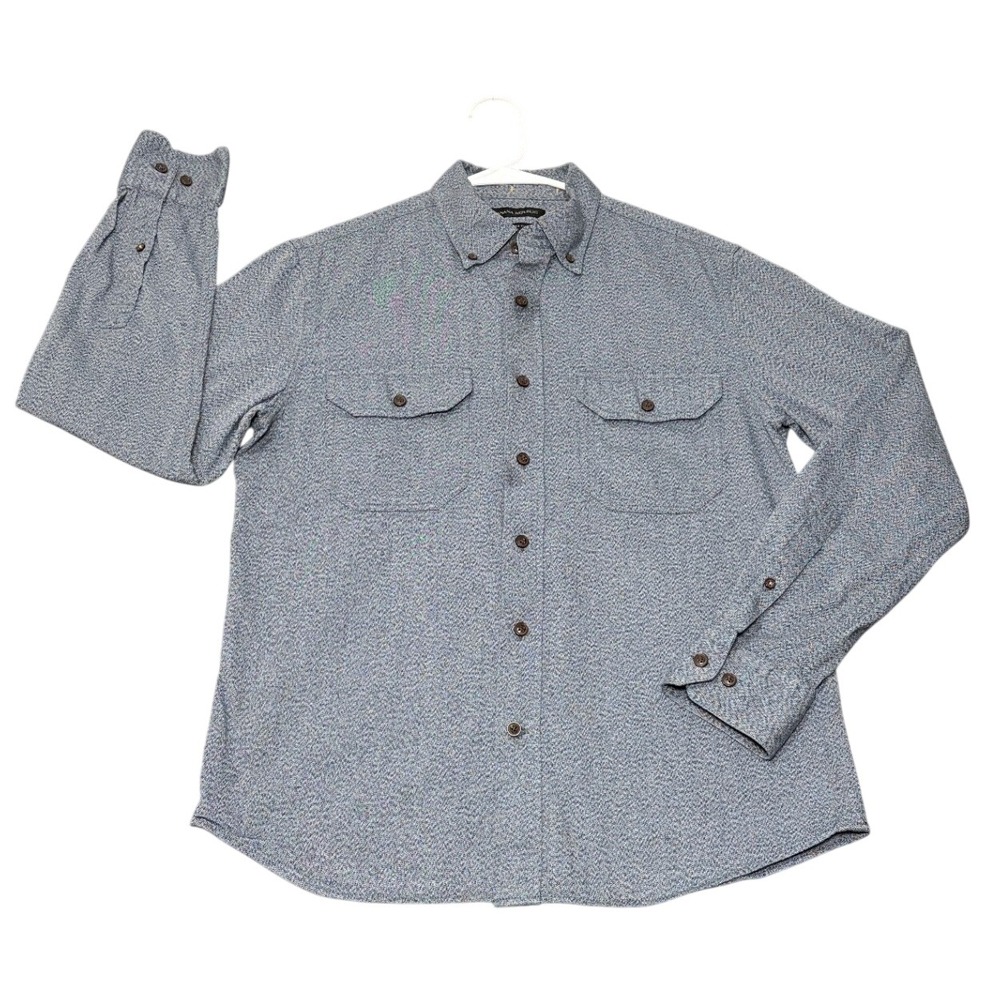 Banana Republic Standard Fit Button Down Shirt Mens Small Blue Cotton